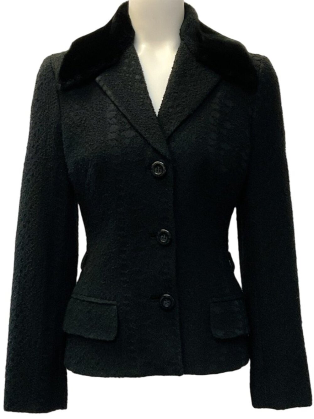 Dolce & Gabbana Vintage Black Boucle Jacket